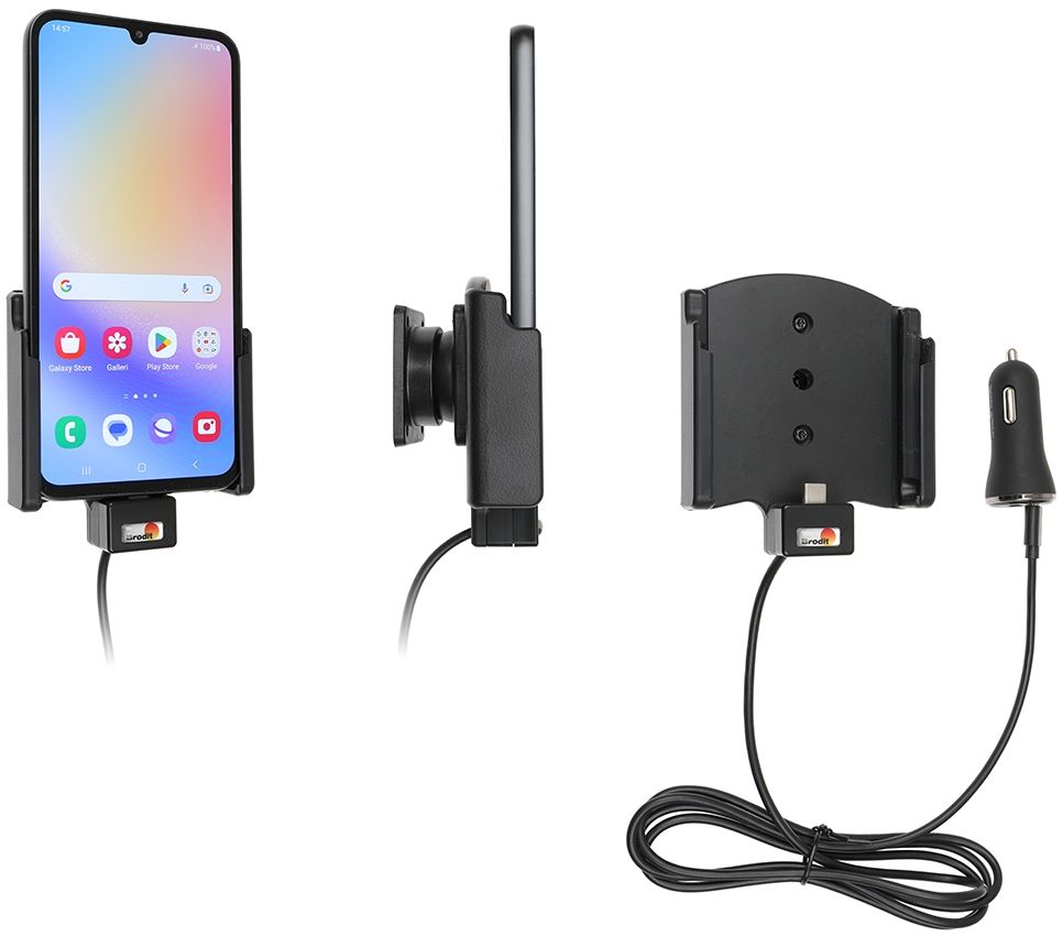 Brodit Active holder Samsung Galaxy A34 5G USB cig.plug