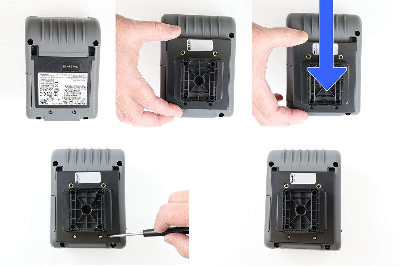 Brodit printer mount Sato PW2NX -with MultiMoveClip-AMPS