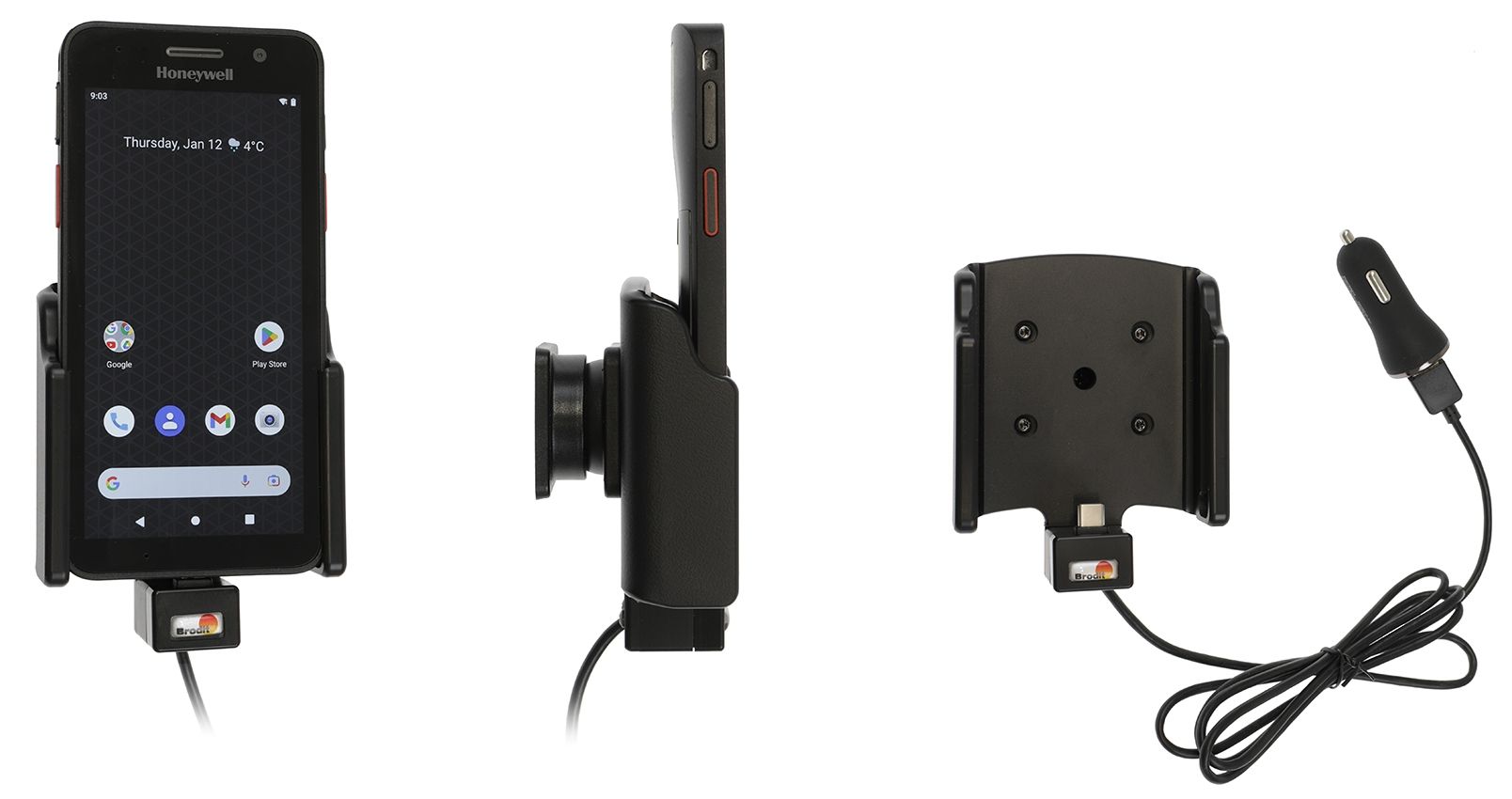 Brodit holder/charger Honeywell CT30XP/CT37 cig.plug - 3A