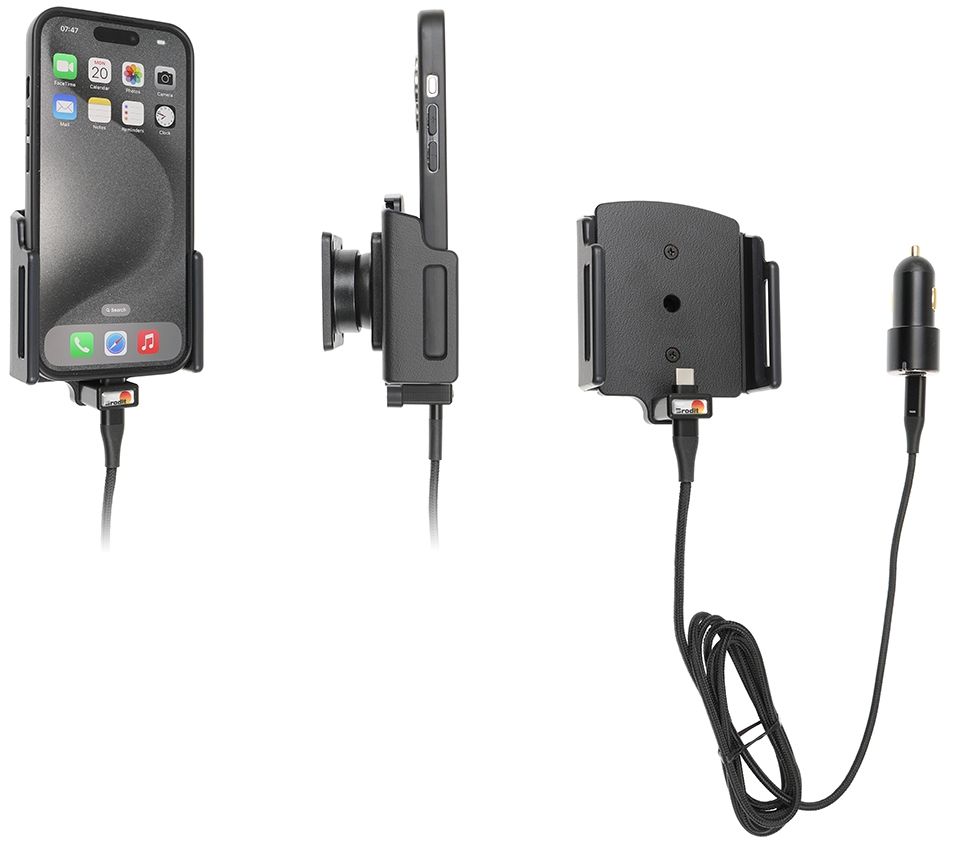 Brodit AH adjust.(70-83/8-12mm)  iPh.15/Pro Max USB sig