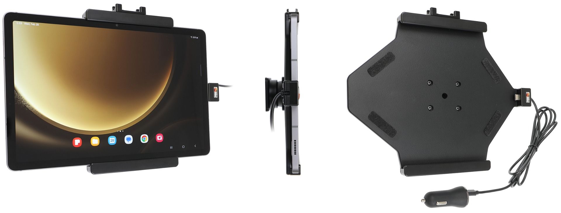 Brodit Active holder Samsung Tab S9 FE / S10 FE USB sig.plug
