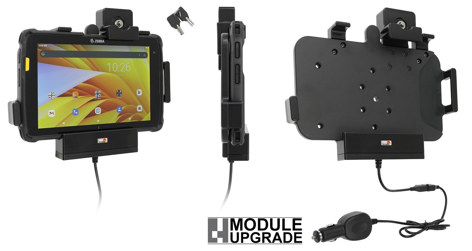 Brodit holder with cable+lock Zebra ET40/ET45 8"