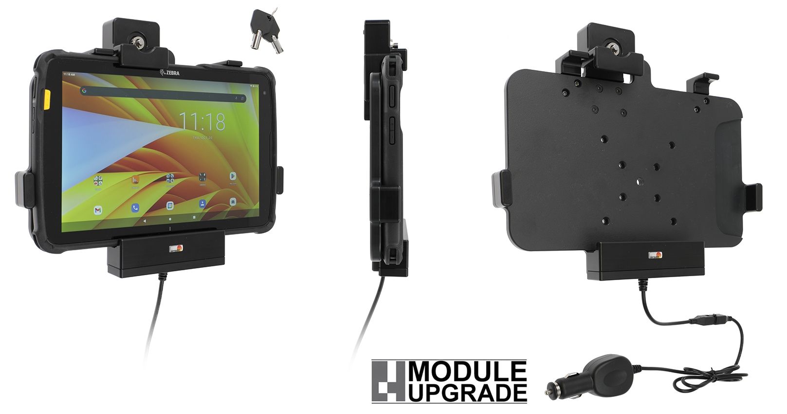 Brodit holder with cable+lock Zebra ET40/ET45 10"