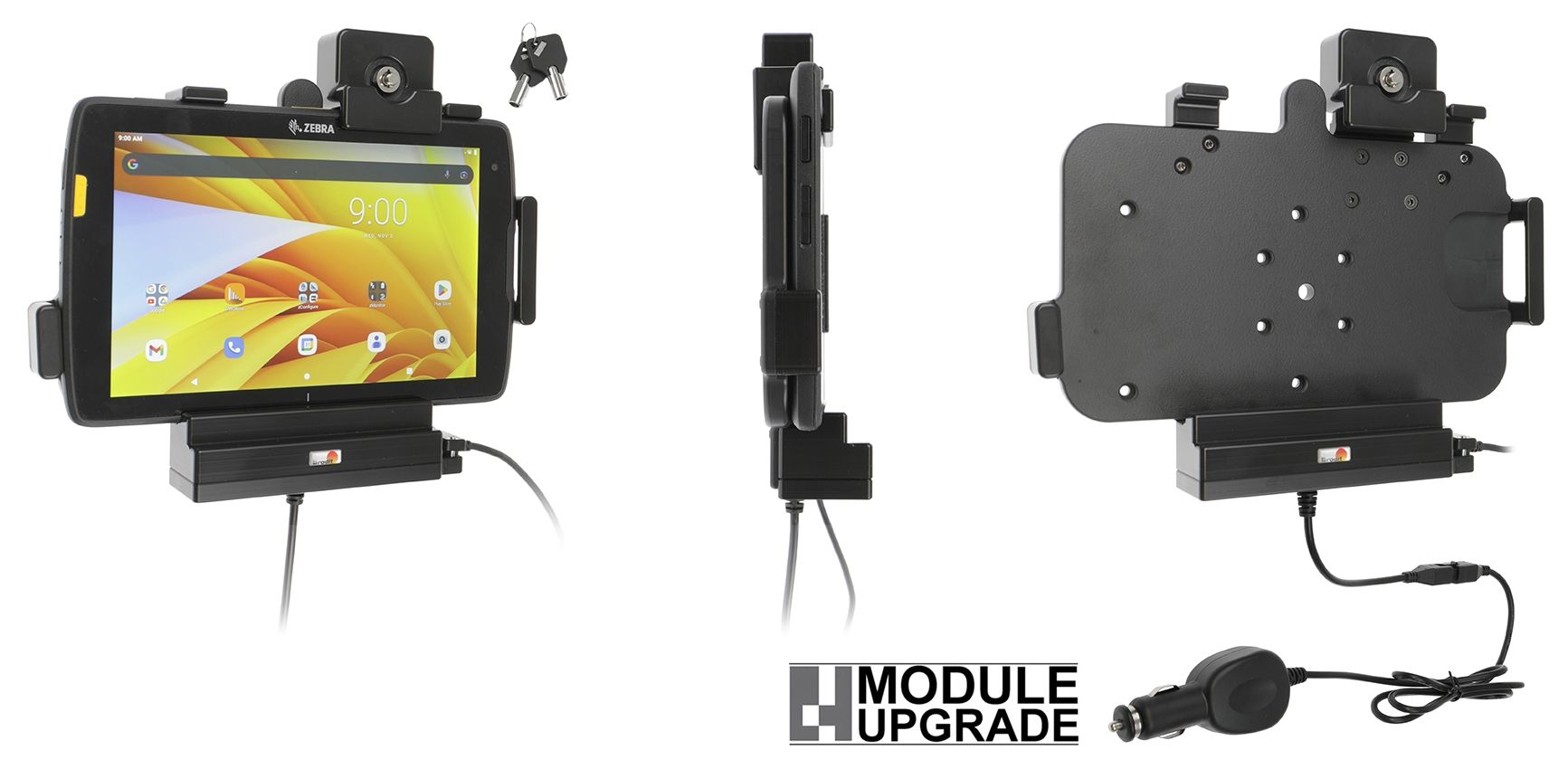 Brodit holder with cable+lock Zebra ET40/ET45 8"
