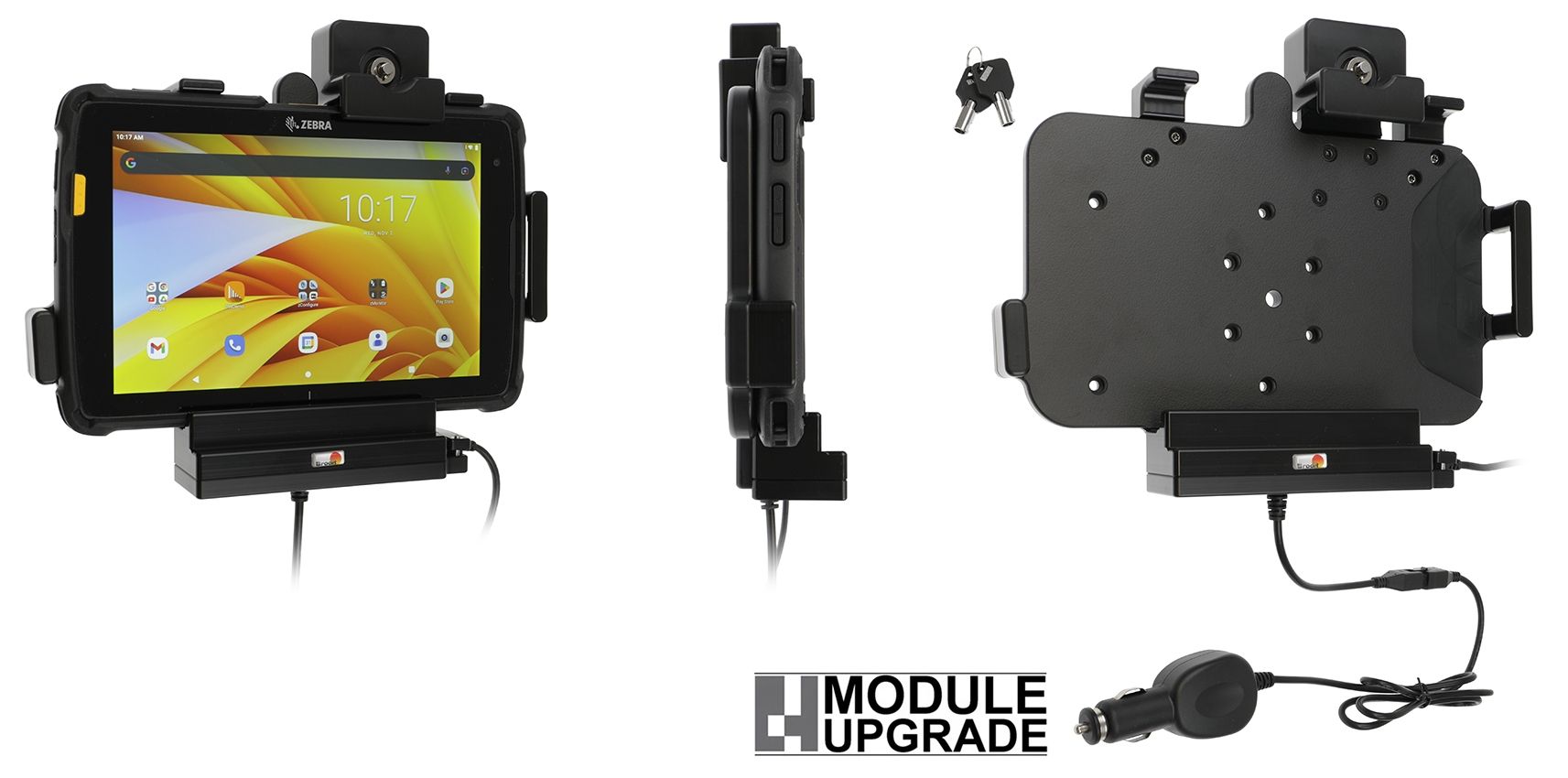 Brodit holder with cable+lock Zebra ET40/ET45 8"