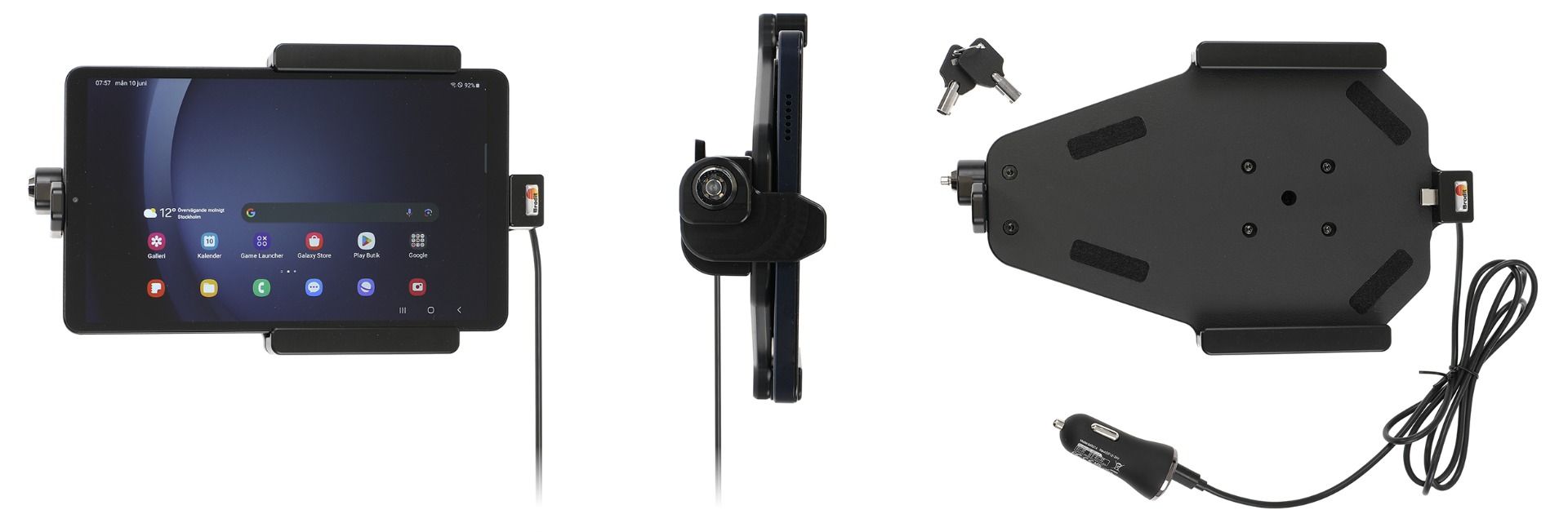 Brodit Active holder Samsung Tab A9/A11 USB cig.plug lock